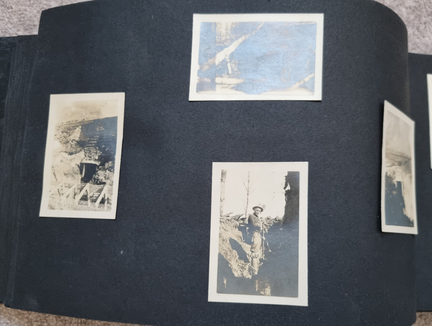 SOLD! Rare WW1 US Army Soldier's Photo Album Plus Ephemera - 125 Photos