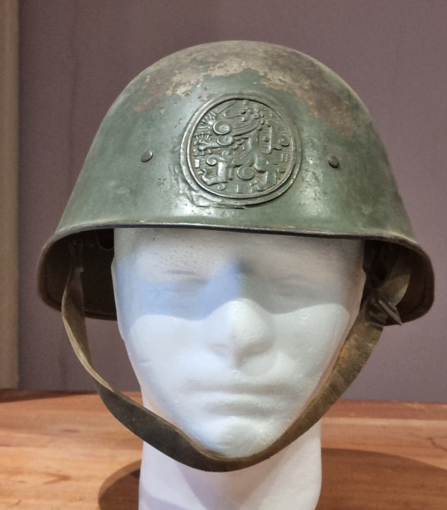 SOLD! WW2 Dutch Army M34 Helmet With Badge