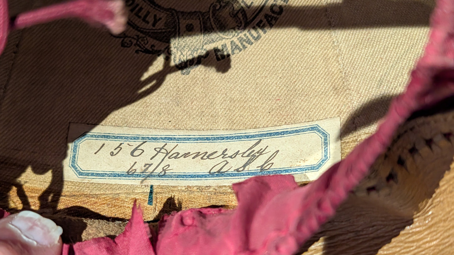 Lovely Victorian Army Service Corps Officers Home Service Helmet - Named