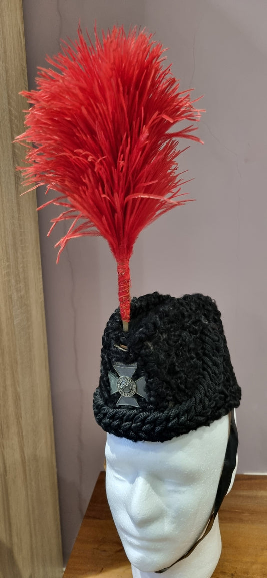 SOLD! Rare Victorian British Army Kings Royal Rifle Corps Astrakan Wool Busby