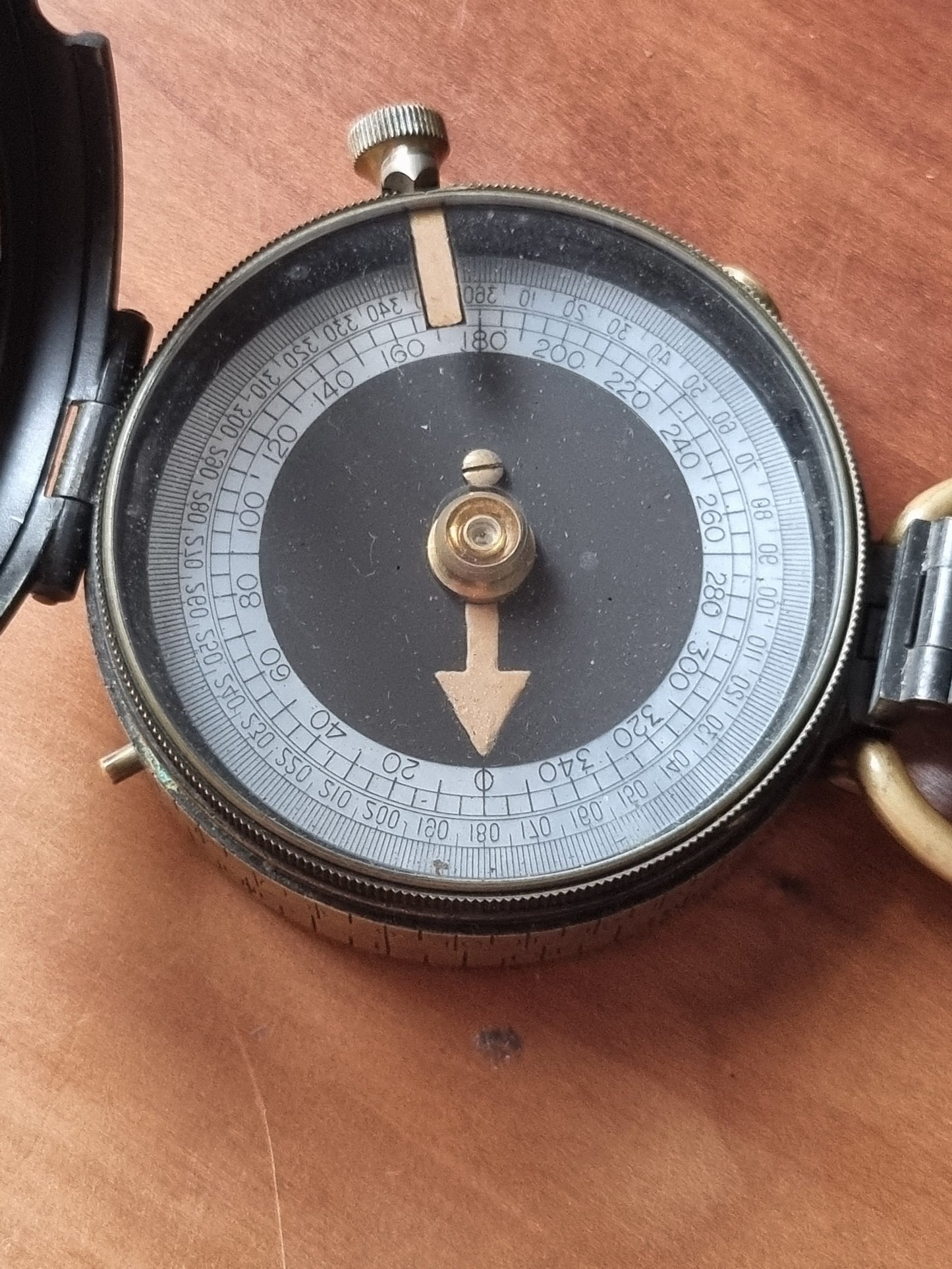 WW1 British Army Verners MkVII Compass 1916 Working & Leather Case