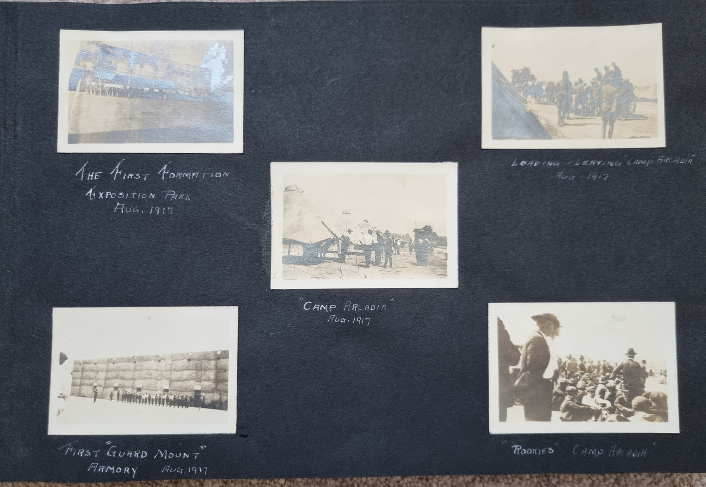 SOLD! Rare WW1 US Army Soldier's Photo Album Plus Ephemera - 125 Photos