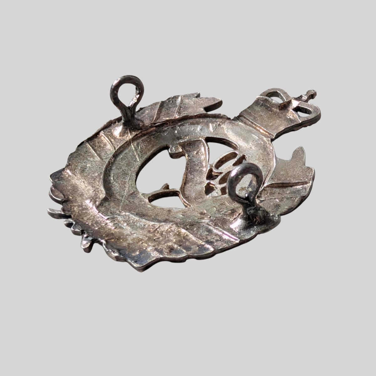Scarce The Queen's Own Dorset Yeomanry Officer's Silvered Cap Badge 1953-67
