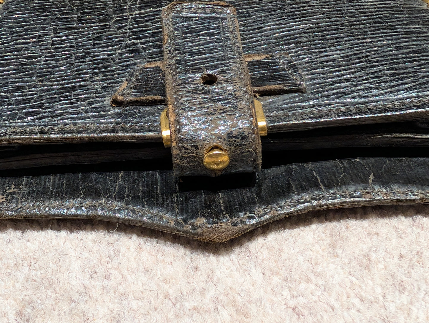 Edwardian British Indian Army Leather & Bullion Gilt GRI CrossBelt