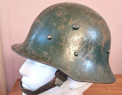 SOLD! WW2 Bulgarian M36 Helmet, Rare Type A Variant, Repainted Post War