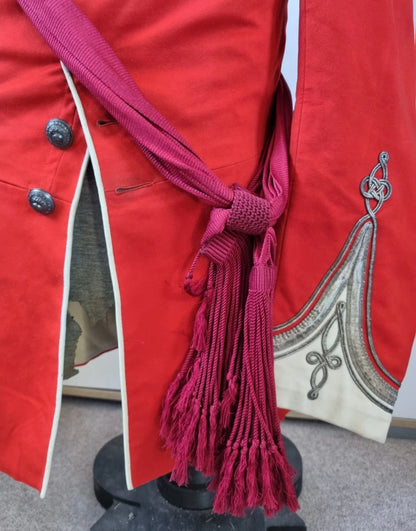 SOLD! Superb 1880 Victorian 3rd Durham Fusiliers Scarlet Tunic & Sash
