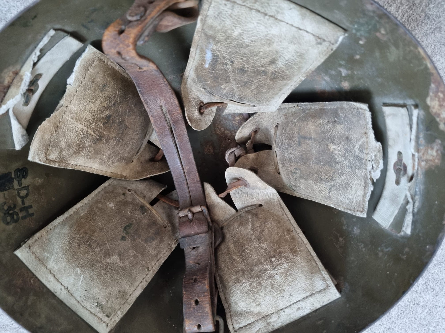 Spanish Civil War used Czech Vz32 Helmet