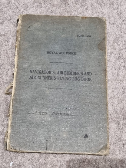 SOLD! WW2 RAF Flying Log Book and Medal Set to Wireless Operator J R Campbell