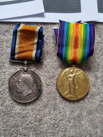 SOLD! WW1 British Medal Duo to Private Frank Crowther- Royal Army Service Corps (Mechanical Transport)