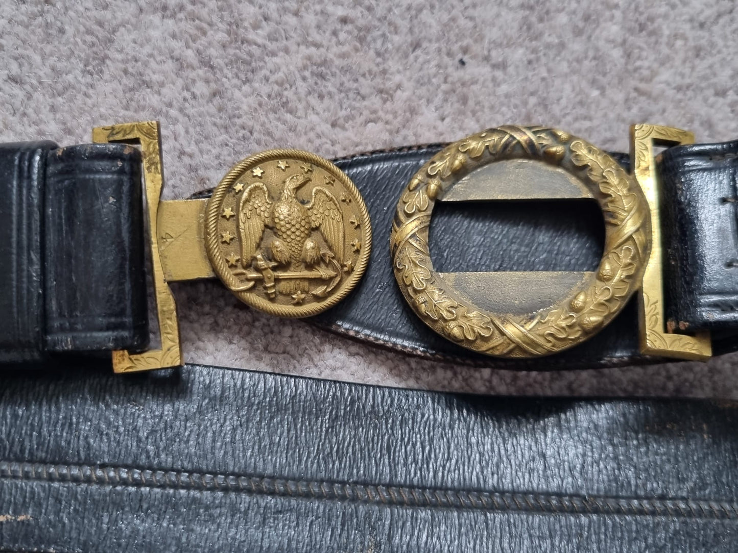 SOLD! Indian Wars (1880s) US Navy Officer's Bicorne and Belt, With Tin