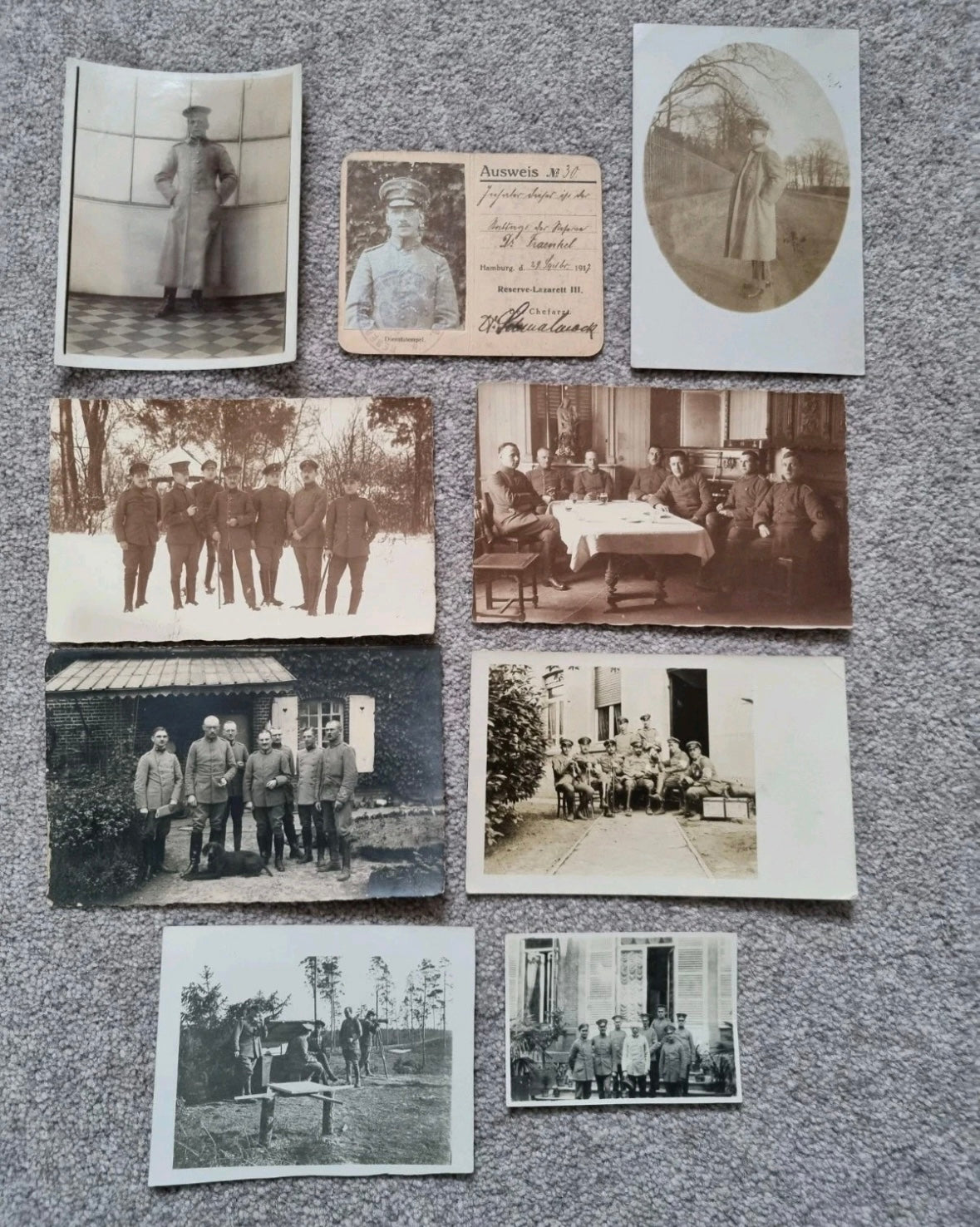 SOLD! Rare WW1 1915 German Eastern Front Photo Album 146 Photos + Ausweis
