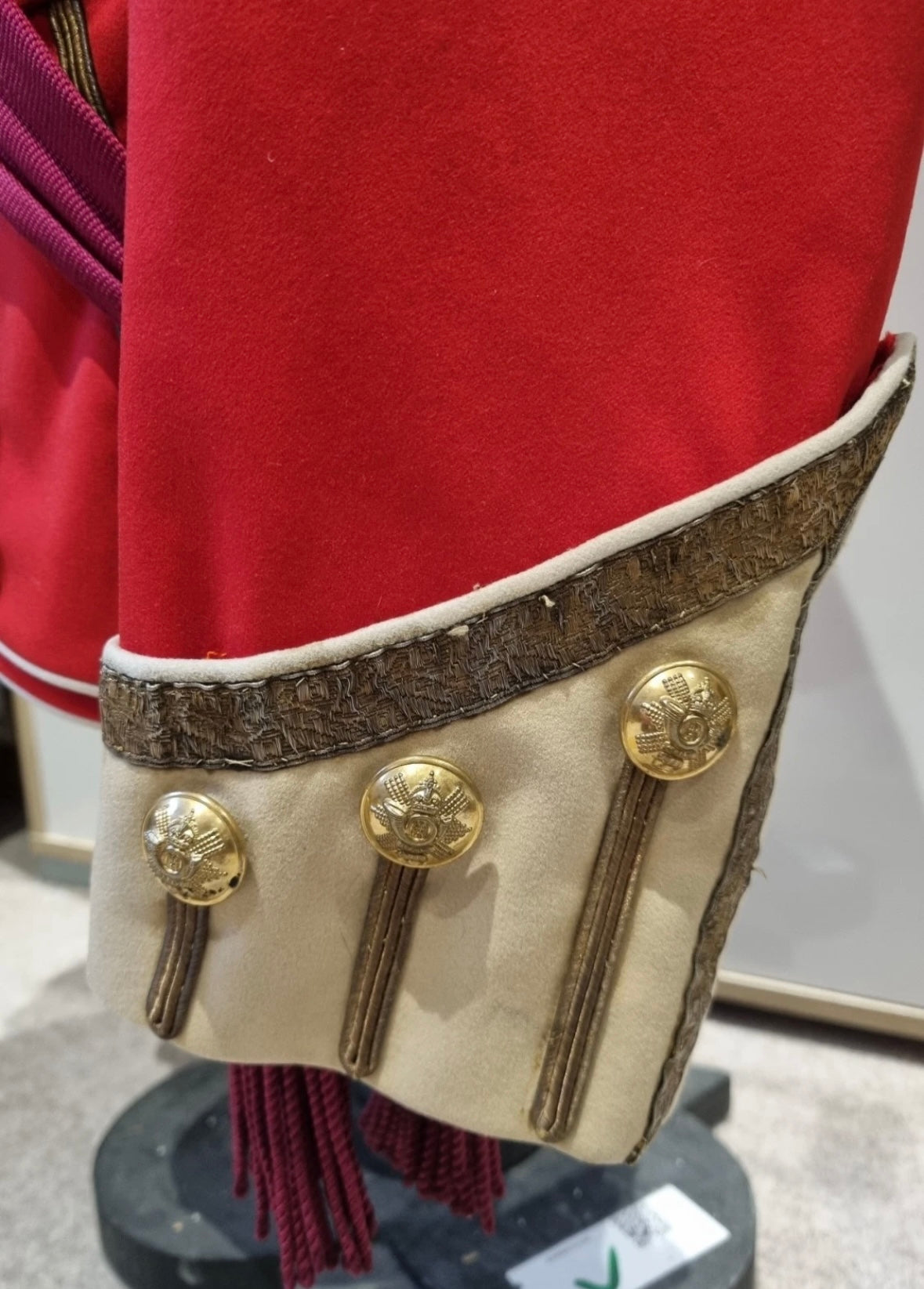 SOLD! Pre-WW1 (Edwardian) Highland Light Infantry Lieutenant Colonel’s Doublet & Burgundy Sash.