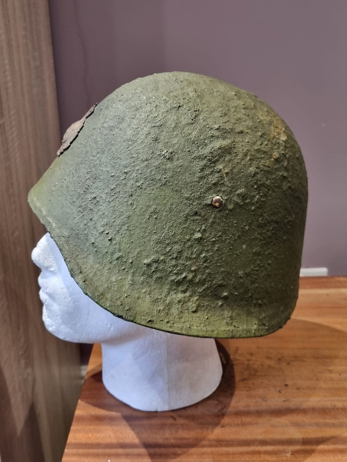 SOLD! WW2 Danish Civil Defence M23/41 Helmet, Converted to Danish Army