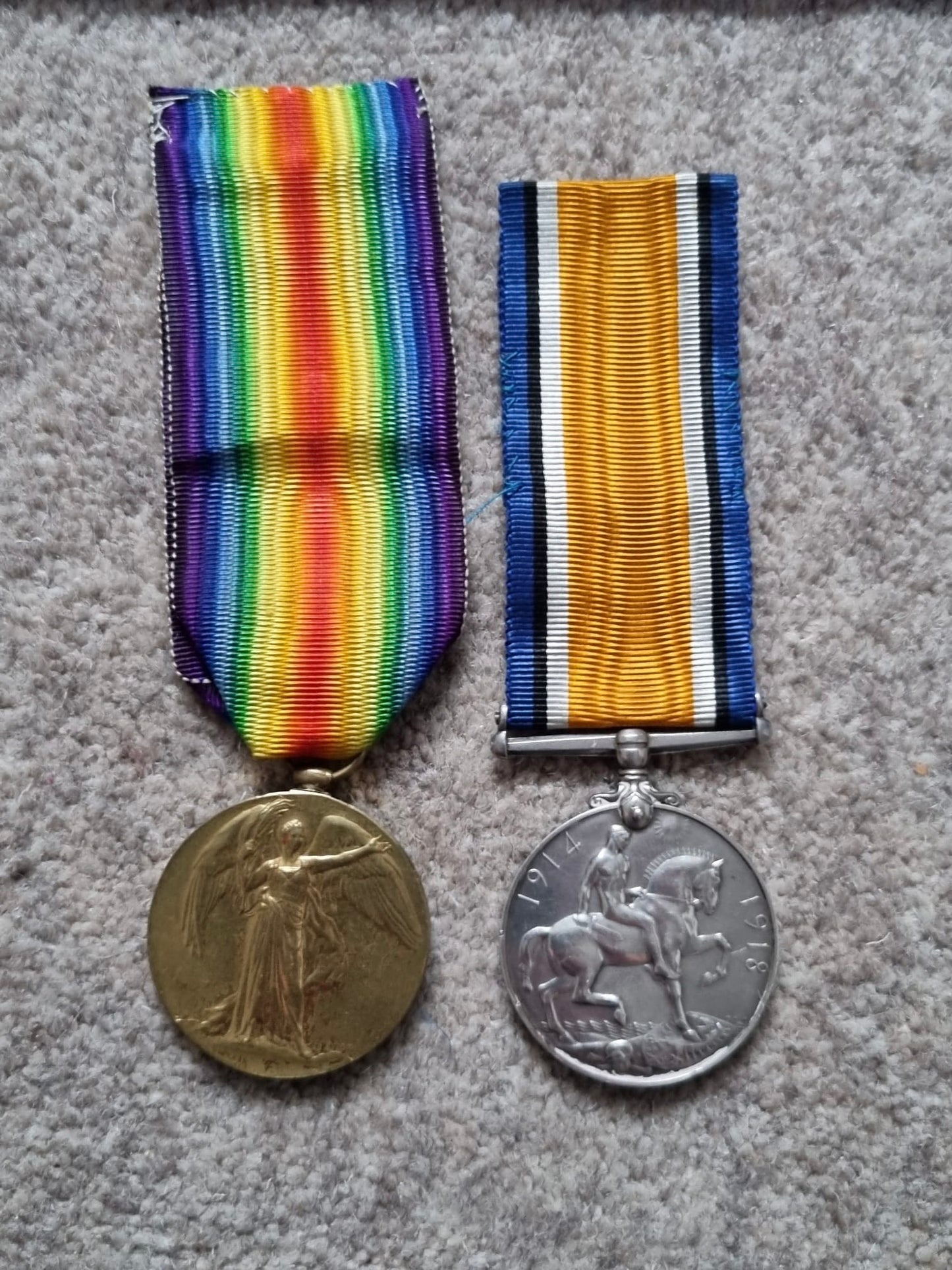 WW1 British Medal Duo to Driver Frank Loader- Royal Army Service Corps