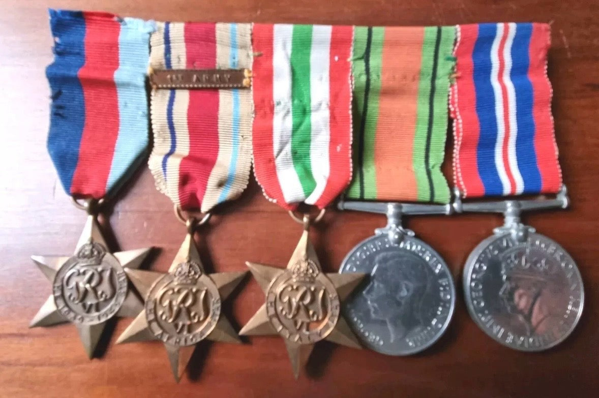 SOLD! WW2 Royal Armoured Corps, North Africa Medal and Ephemera Group to Private William Henry Bartlett (6285992)