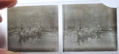 Large Collection of WW1 Era Civilian Glass Stereoview Slides - 105 in Total