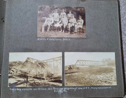 SOLD! Rare WW1 1915 German Eastern Front Photo Album 146 Photos + Ausweis