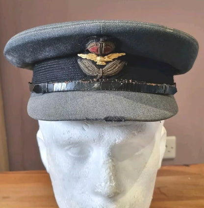 SOLD! WW2 RAF Officer’s Visor Cap attributed to Adam Thomas Dugdale DFC