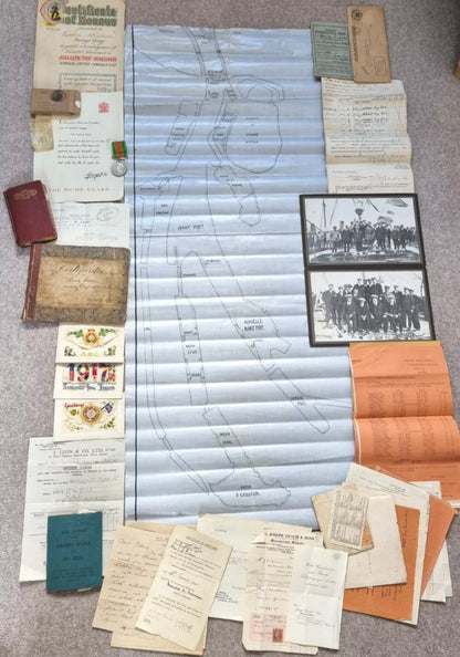 Victorian, WW1, WW2, family set. WW1 Zeebrugge Navy Salvage, RAF and more. Three Generations