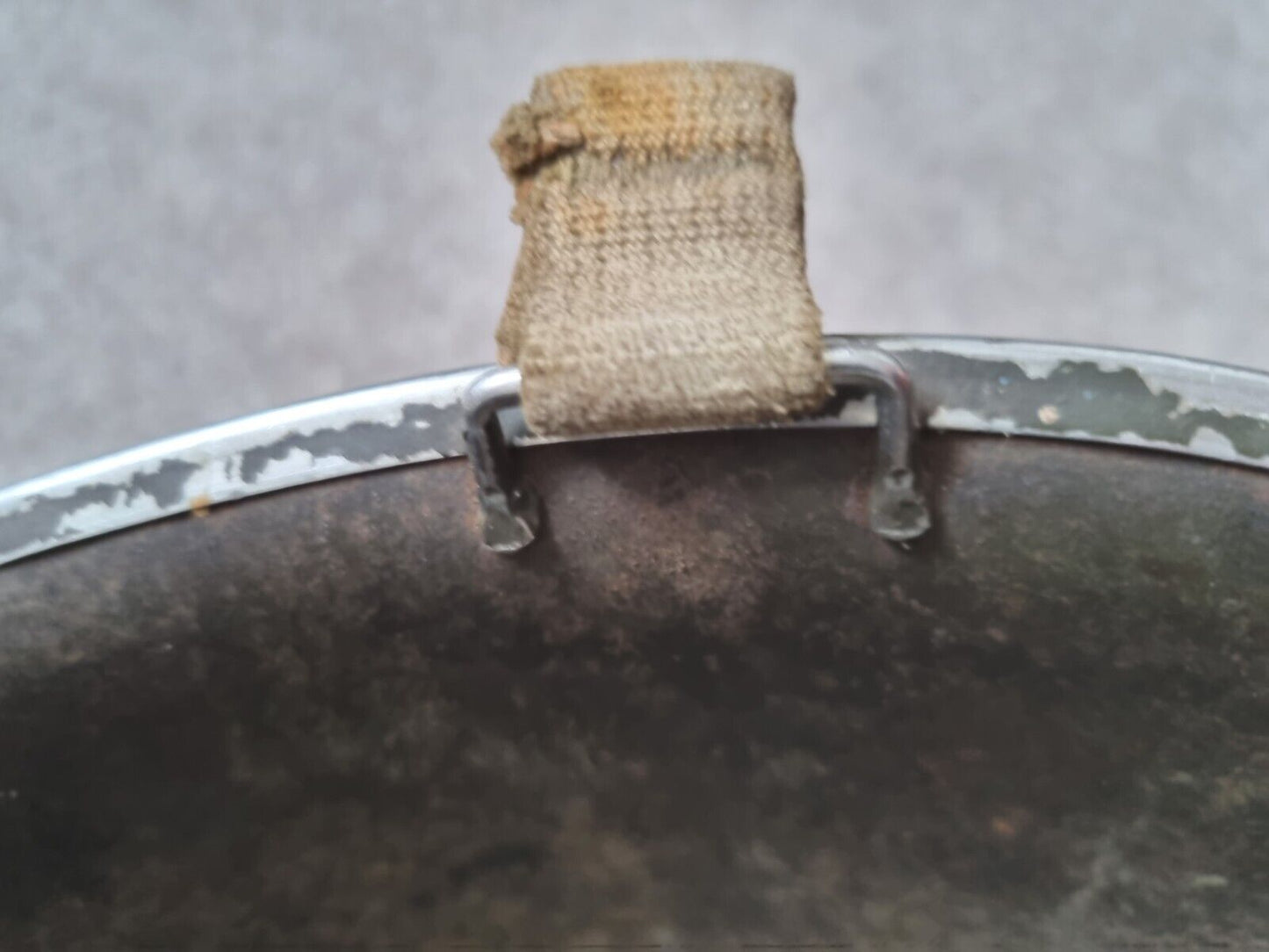 SOLD! WW2 US Army M1 Helmet, Fixed Bail, Front Seam & Firestone Liner Set