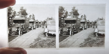 Unpublished Military Amateur WW1 Glass Stereoview Collection- 133 Slides