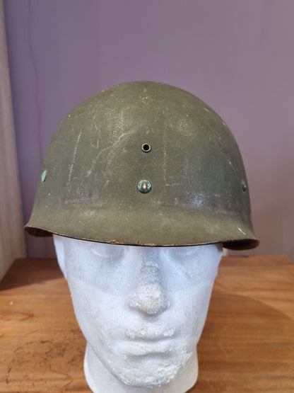 SOLD! WW2 US Army M1 Helmet, Fixed Bail, Front Seam & Firestone Liner Set