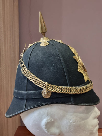 Pre WW1 (Edwardian) Gloucestershire Regiment Enlisted Man's Home Service Helmet, Dated 1910