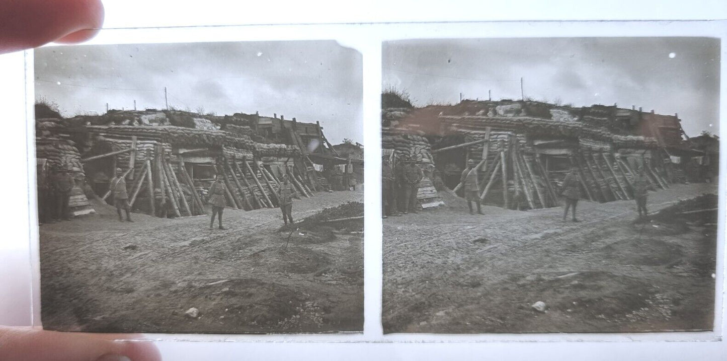 Unpublished Military Amateur WW1 Glass Stereoview Collection- 133 Slides