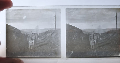 Unpublished Military Amateur WW1 Glass Stereoview Collection- 133 Slides