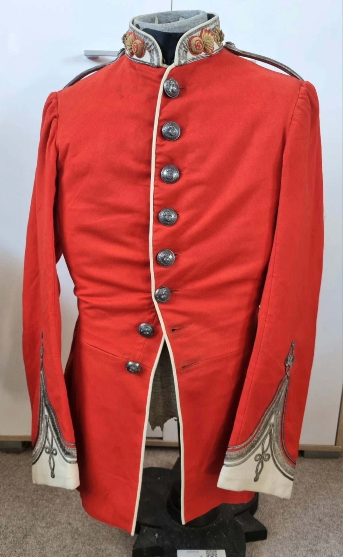 SOLD! Superb 1880 Victorian 3rd Durham Fusiliers Scarlet Tunic & Sash