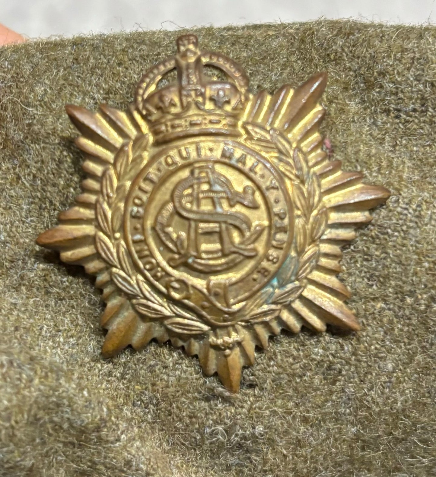 WW2 Royal Army Service Corps General Service Cap