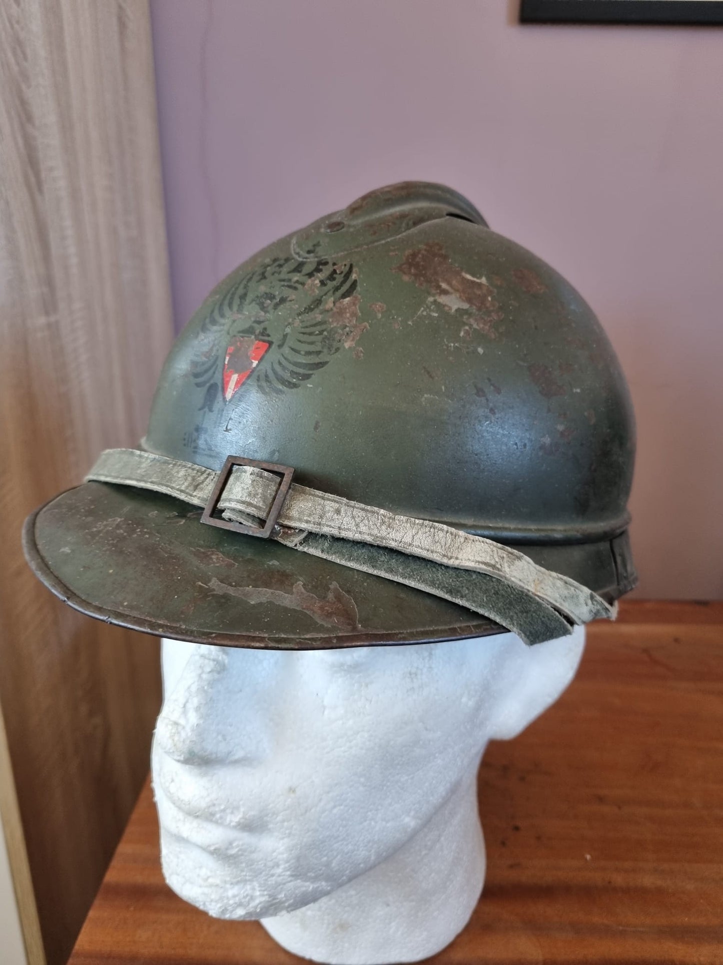 WW2 or Earlier Italian Corps of Public Security Agents M15 ‘Adrian’ Helmet