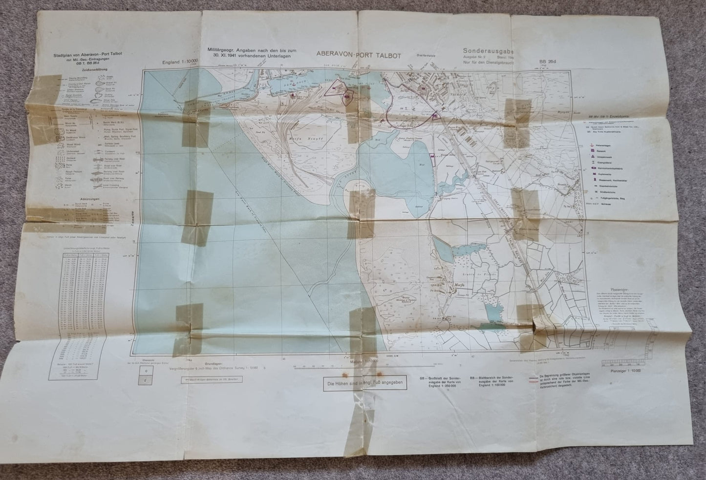 WW2 German M35 Map Case and Maps, Operation Sealion and Belgium Interest