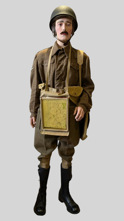 WW2 British Army Dispatch Rider Uniform Webbing Equipment Helmet Set