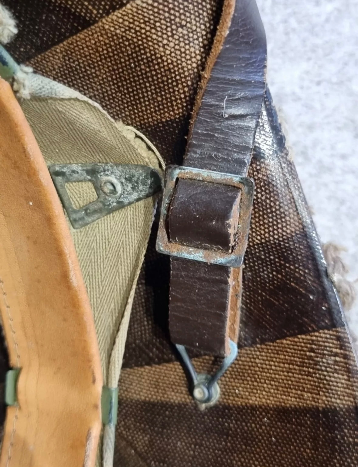 SOLD! Early WW2 US Army M1 Helmet, with Front Seam, Fixed Bails and Westinghouse Liner