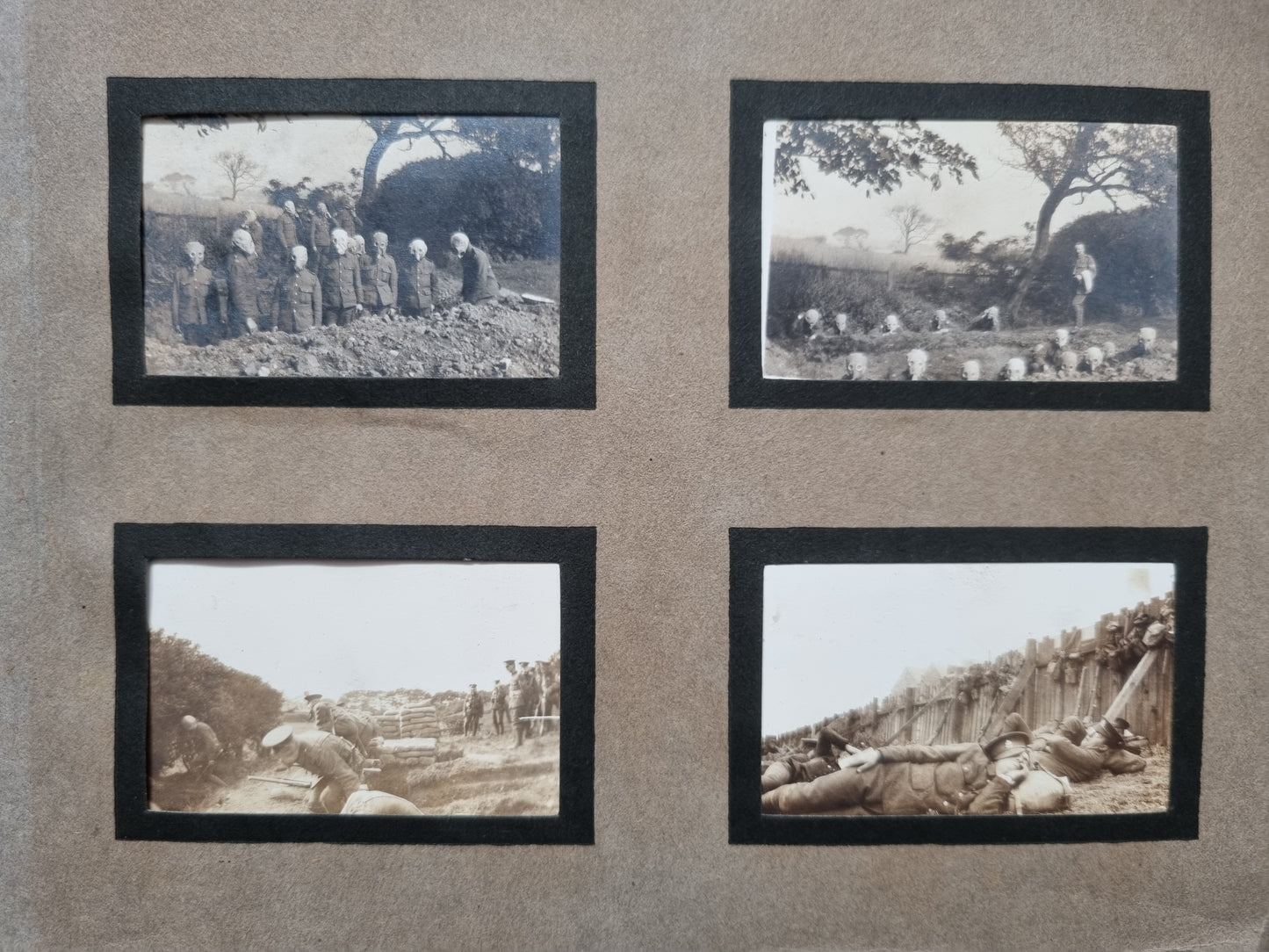 Extremely Rare WW1 Sherwood Foresters 2 Private Photo Albums & Swagger Stick
