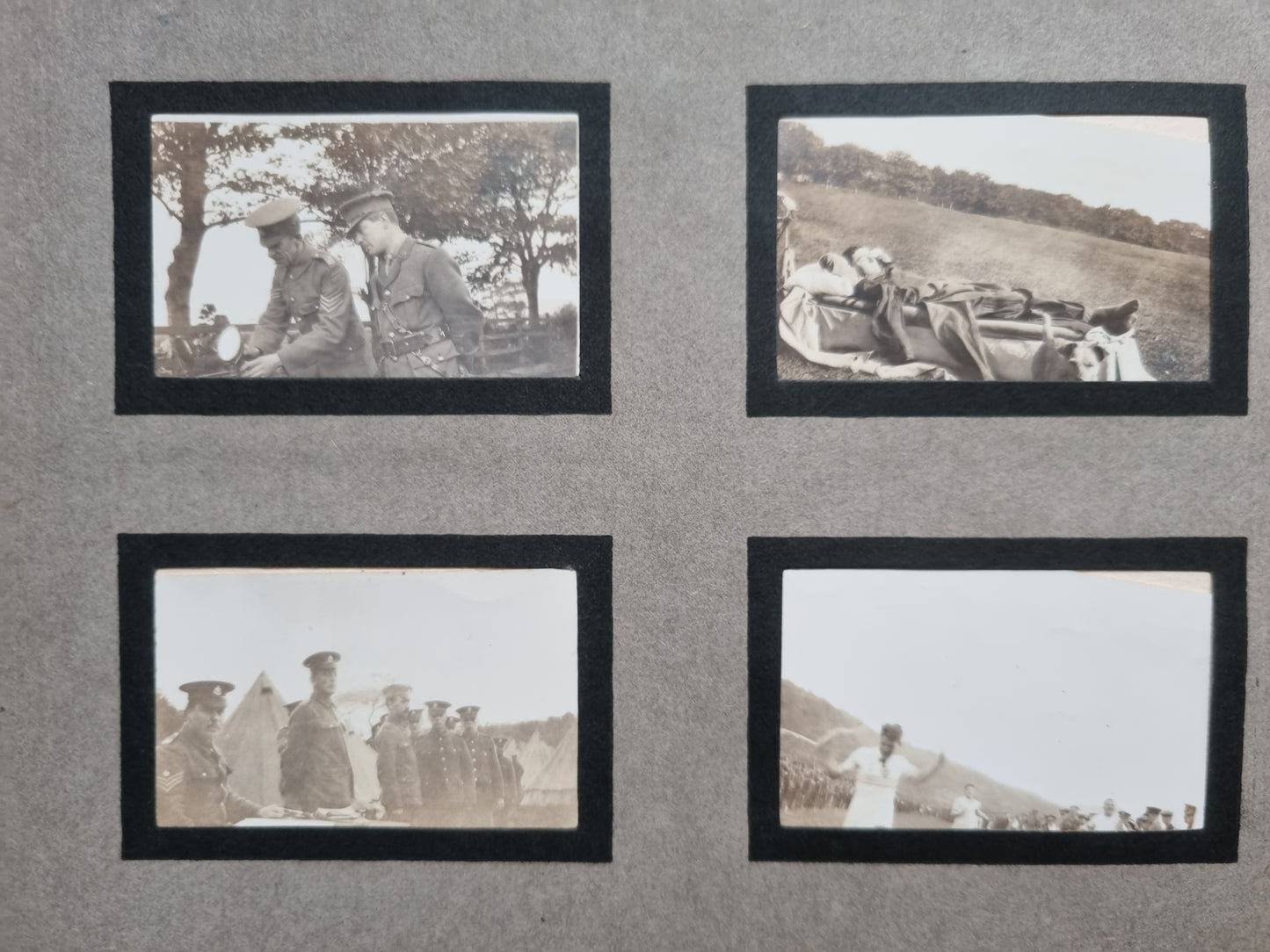 Extremely Rare WW1 Sherwood Foresters 2 Private Photo Albums & Swagger Stick