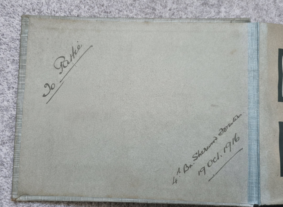 Extremely Rare WW1 Sherwood Foresters 2 Private Photo Albums & Swagger Stick