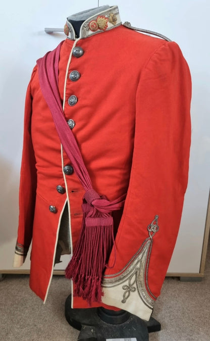 SOLD! Superb 1880 Victorian 3rd Durham Fusiliers Scarlet Tunic & Sash