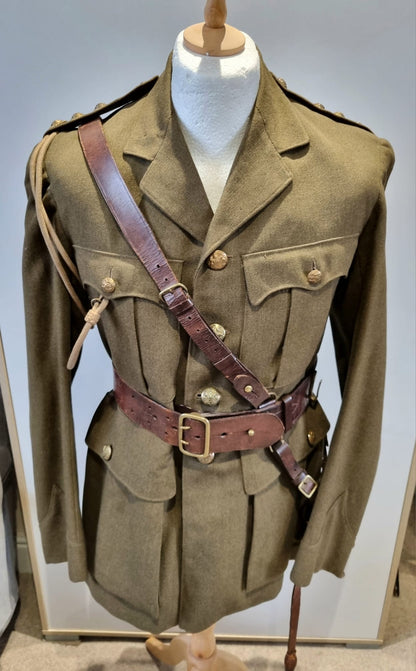 SOLD! WW2 British Army Captain’s Jacket and Sam Browne Belt, Dated 1939