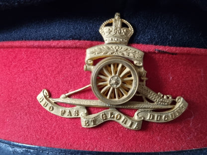 SOLD! Pre WW1 (Edwardian/Victorian) Royal Artillery Major’s Visor Cap and Tin