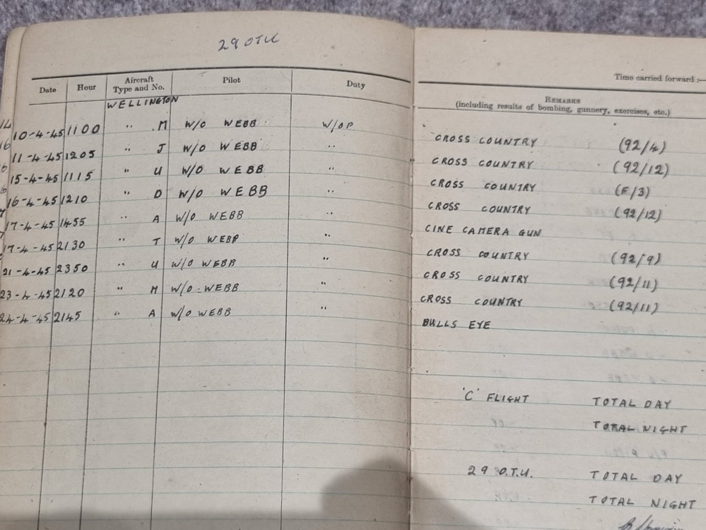 SOLD! WW2 RAF Flying Log Book and Medal Set to Wireless Operator J R Campbell