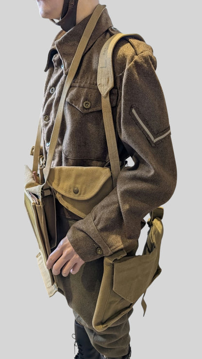 WW2 British Army Dispatch Rider Uniform Webbing Equipment Helmet Set