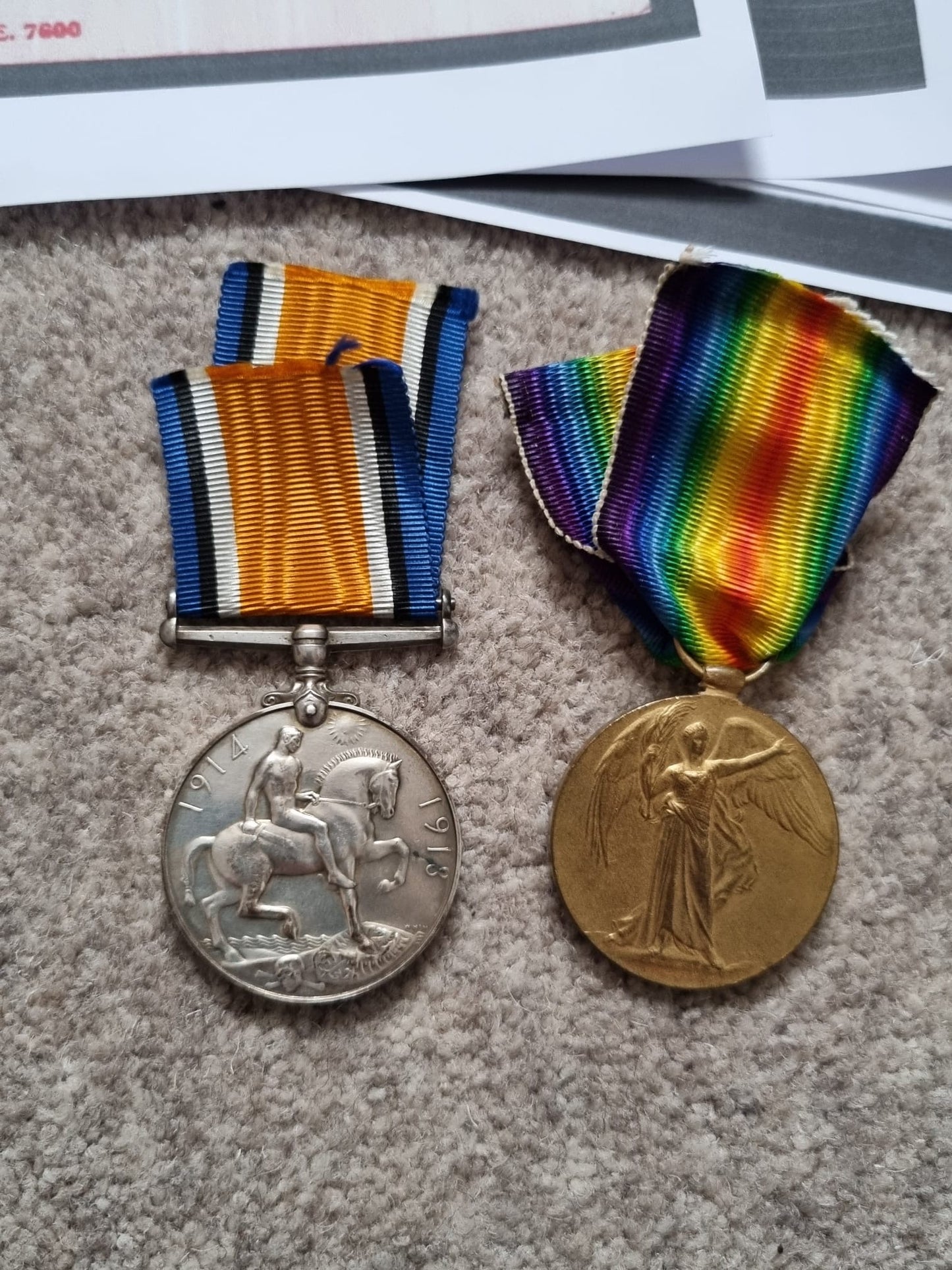 SOLD! WW1 British Medal Duo to Gunner Tom Hanson- Royal Horse and Field Artillery