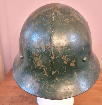 SOLD! WW2 Bulgarian M36 Helmet, Rare Type A Variant, Repainted Post War