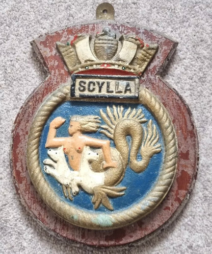 SOLD! WW2 Royal Navy, HMS Scylla Metal Plaque