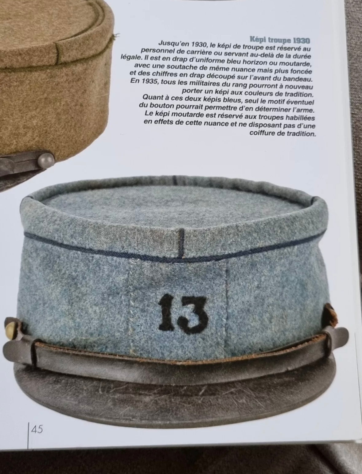 SOLD! 1930s French M30 Horizon Blue Kepi for the 2nd Infantry Regiment