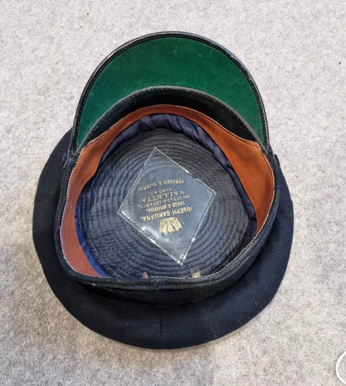 SOLD! Rare Maltese Made, WW2 or Earlier, Royal Navy Petty Officer’s Visor Cap