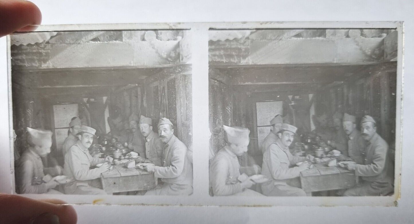 Unpublished Military Amateur WW1 Glass Stereoview Collection- 133 Slides