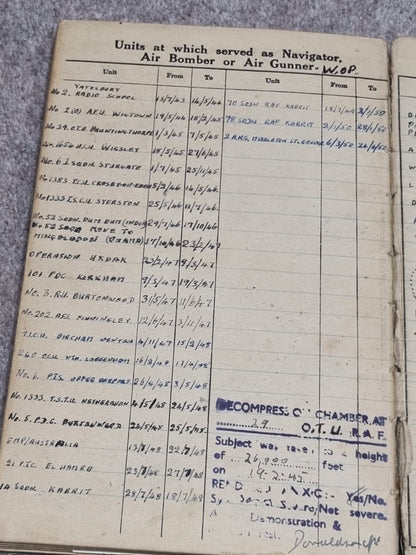 SOLD! WW2 RAF Flying Log Book and Medal Set to Wireless Operator J R Campbell